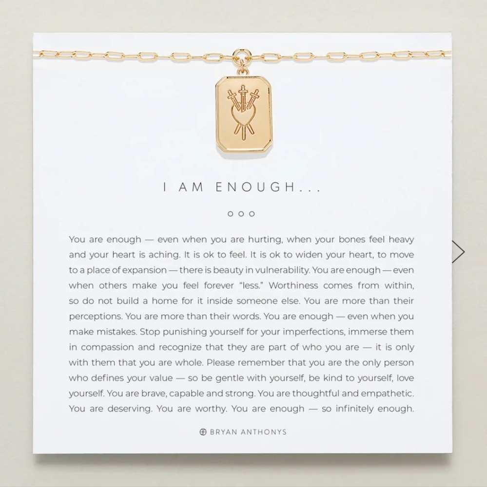 Bryan Anthonys I AM ENOUGH... 14K finish Necklace